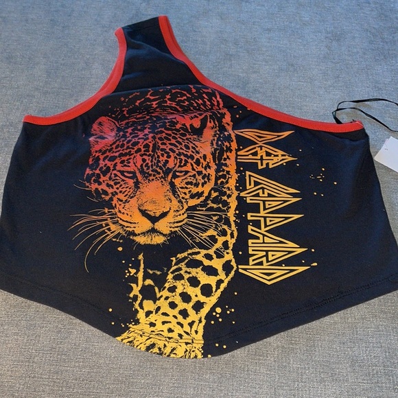 Def Leppard Women's One-shoulder Graphic Tank Top - Picture 4 of 5